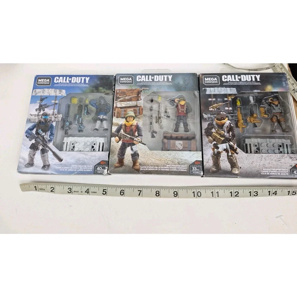 Mega Construx Call Of Duty 3 Pack Action Figure Set New, GCN92, FVF99,FWP33